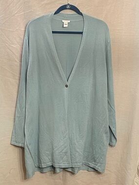 J. Jill Light Blue Long Cardigan Sweater